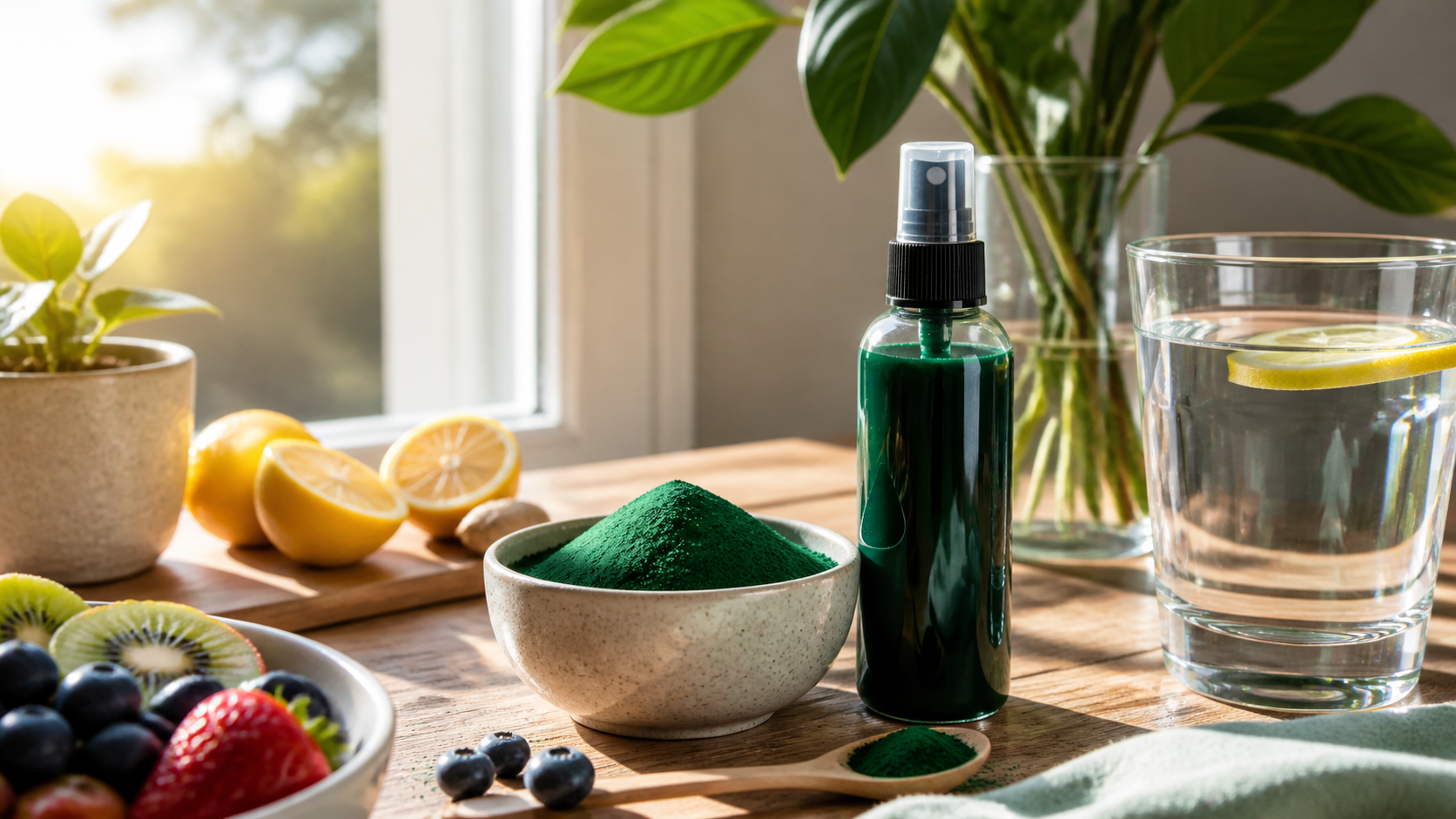 Spirulina Biomed nella routine del mattino