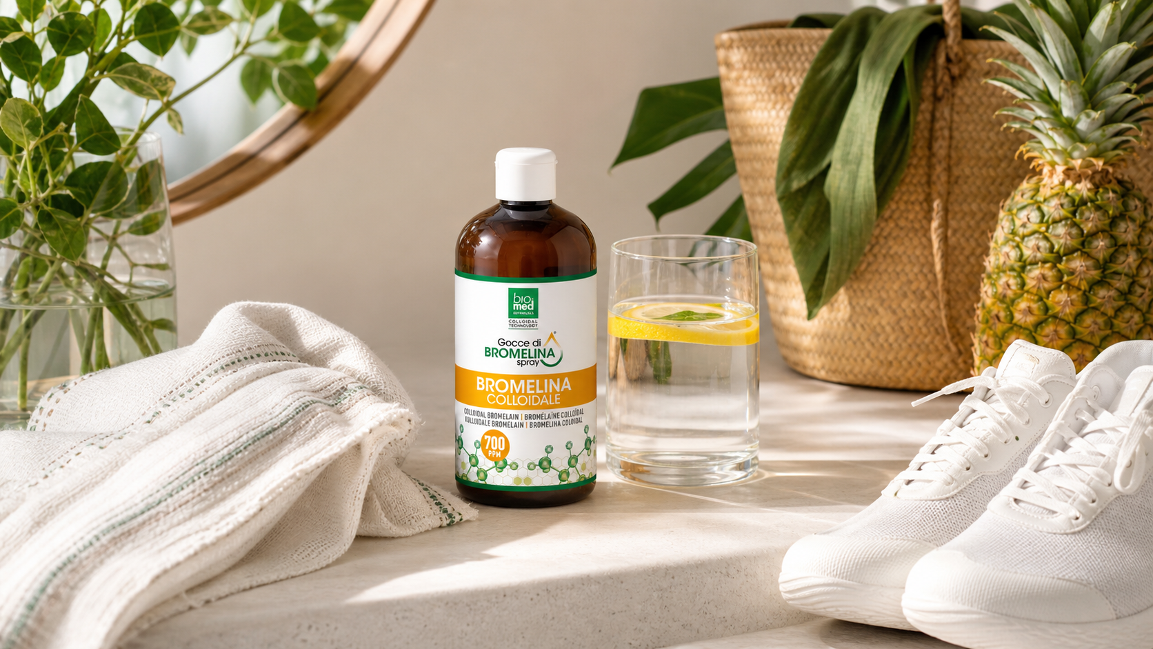 Bromelina Biomed in routine gambe leggere
