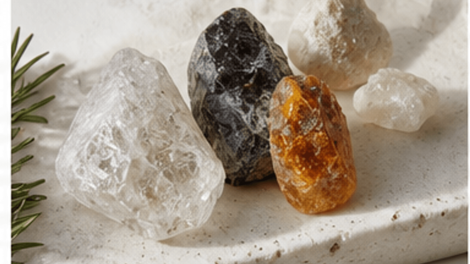 Routine minerale Iodio e Selenio con pietre chiare e accenti ambrati