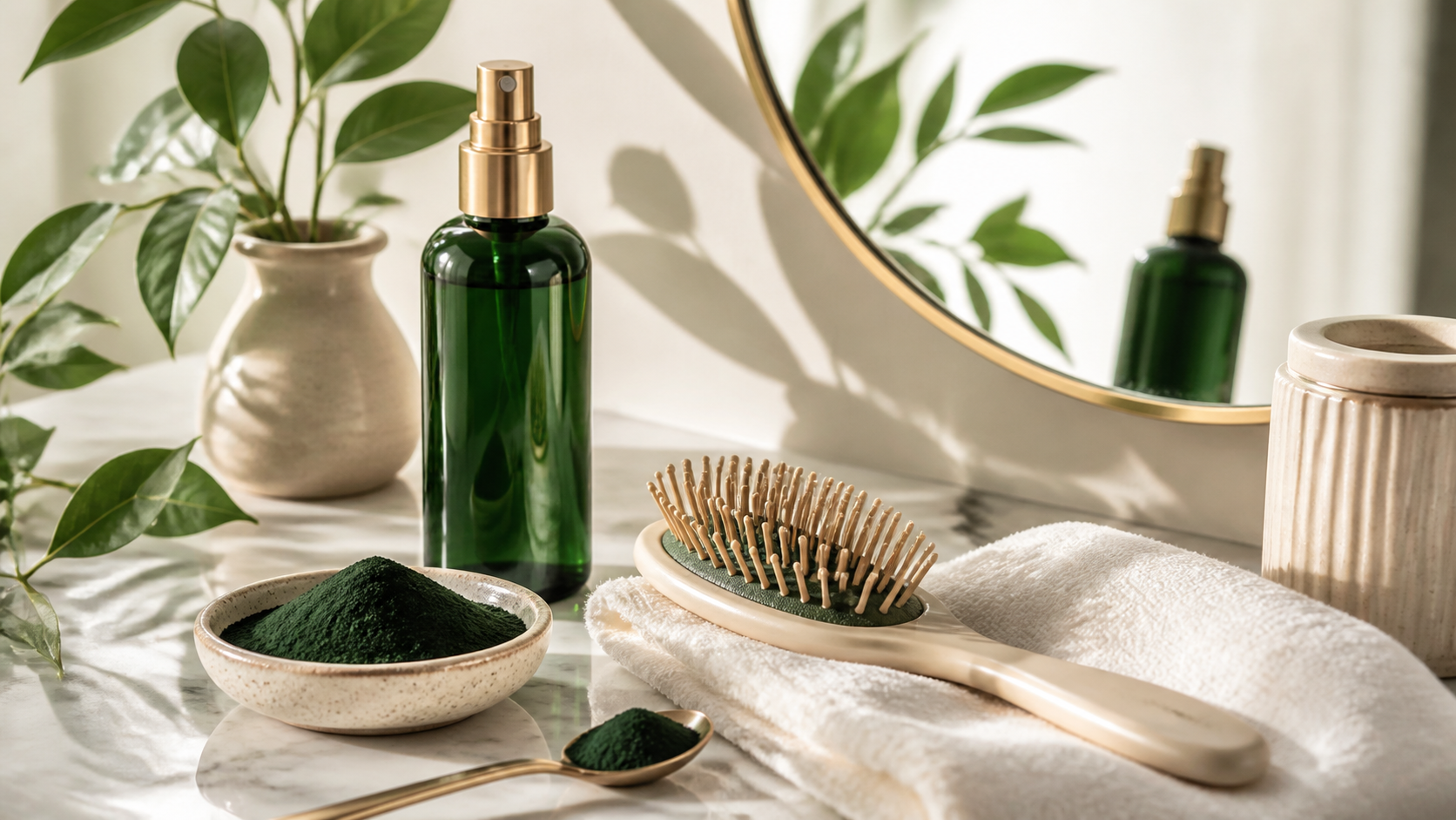 Spirulina Biomed in routine pelle e capelli