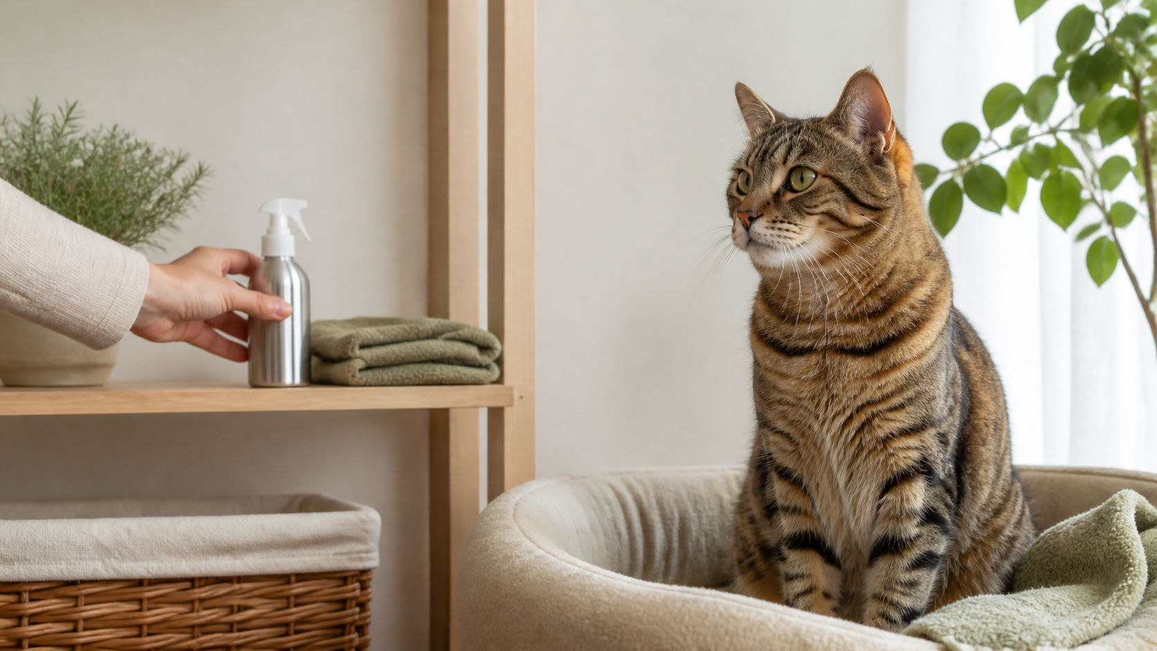 Argento spray For Pet nella routine delicata del gatto