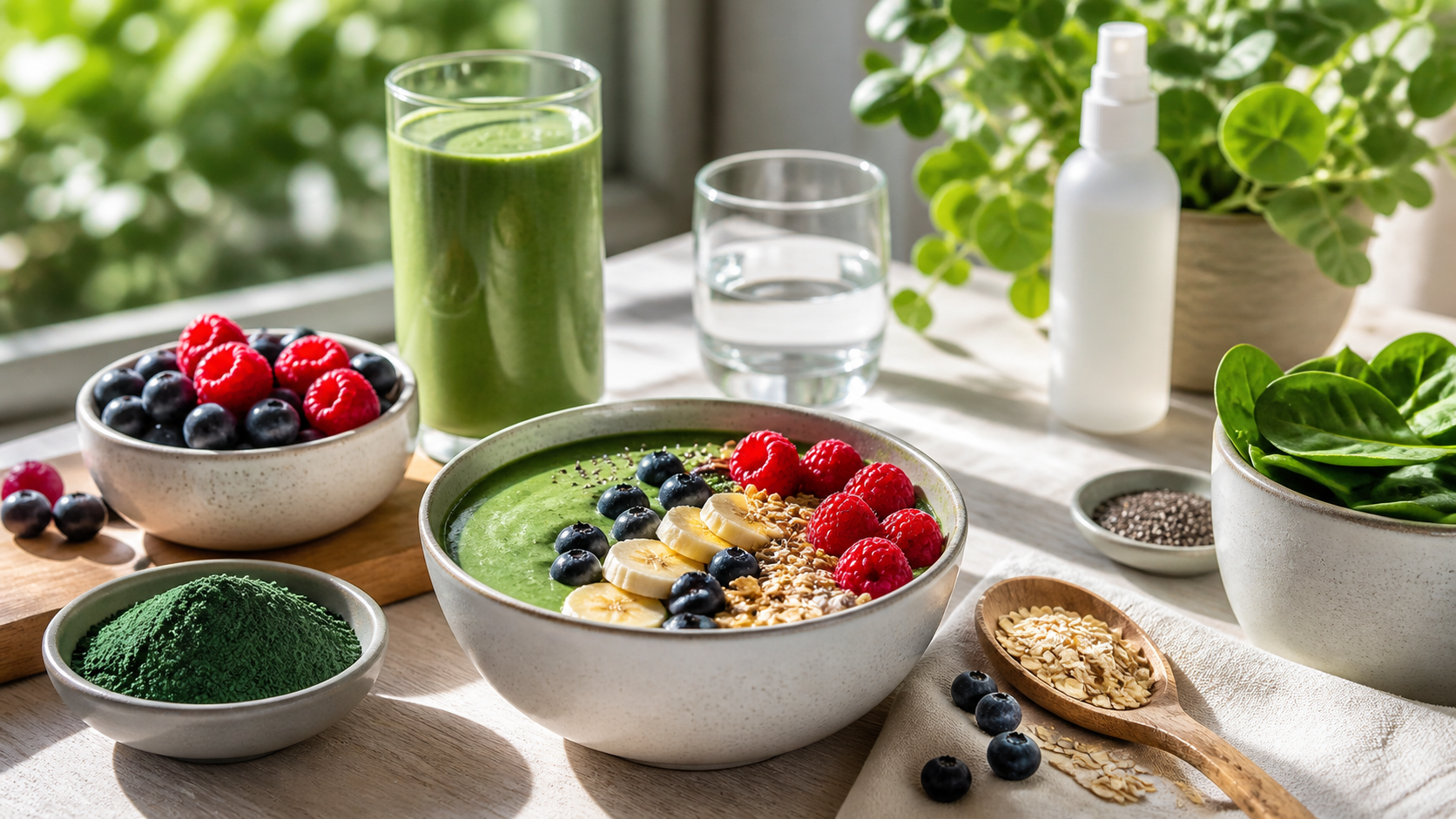 Colazione plant based con Spirulina Biomed