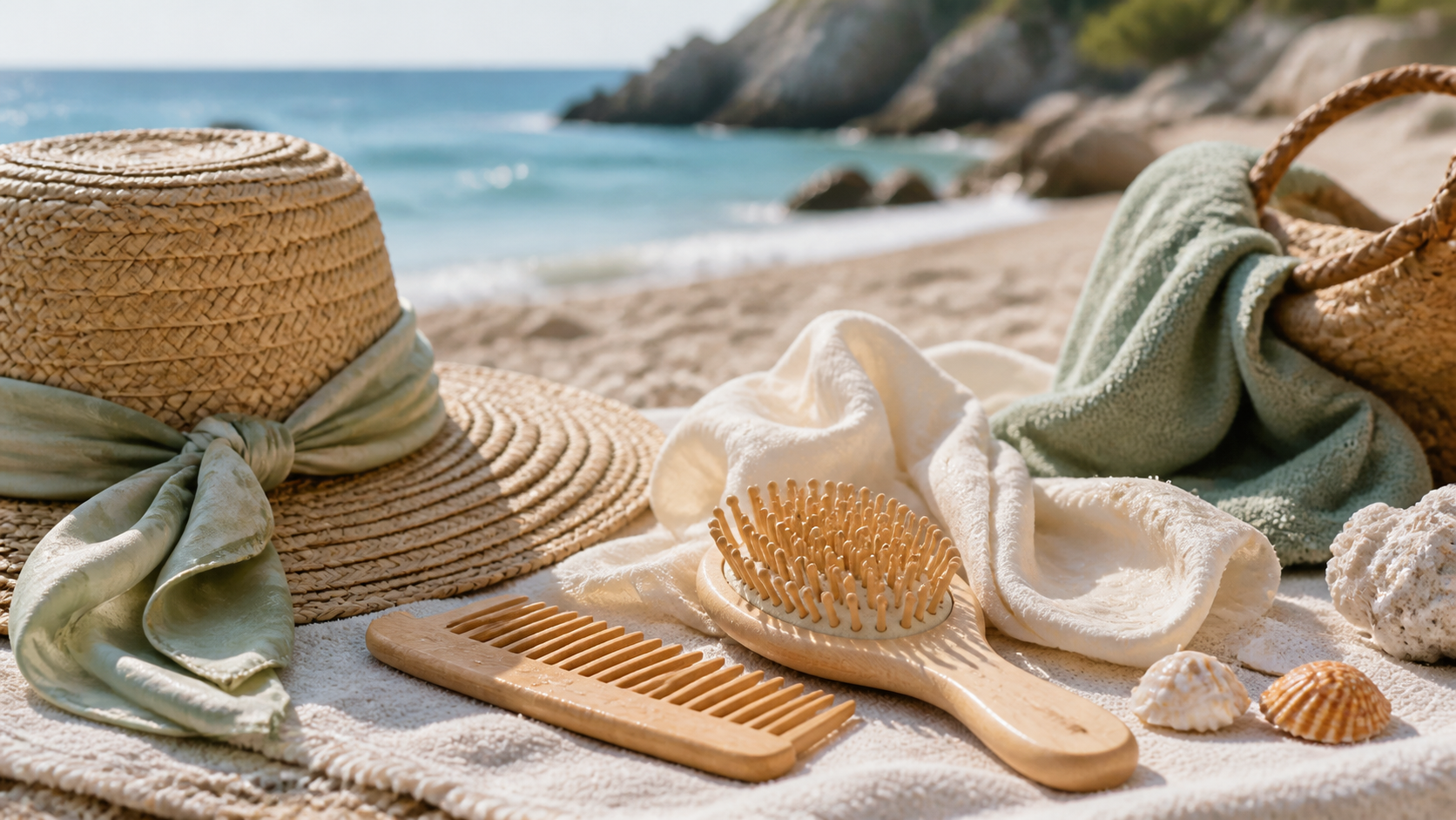 Capelli al mare protetti da sole sale e cloro