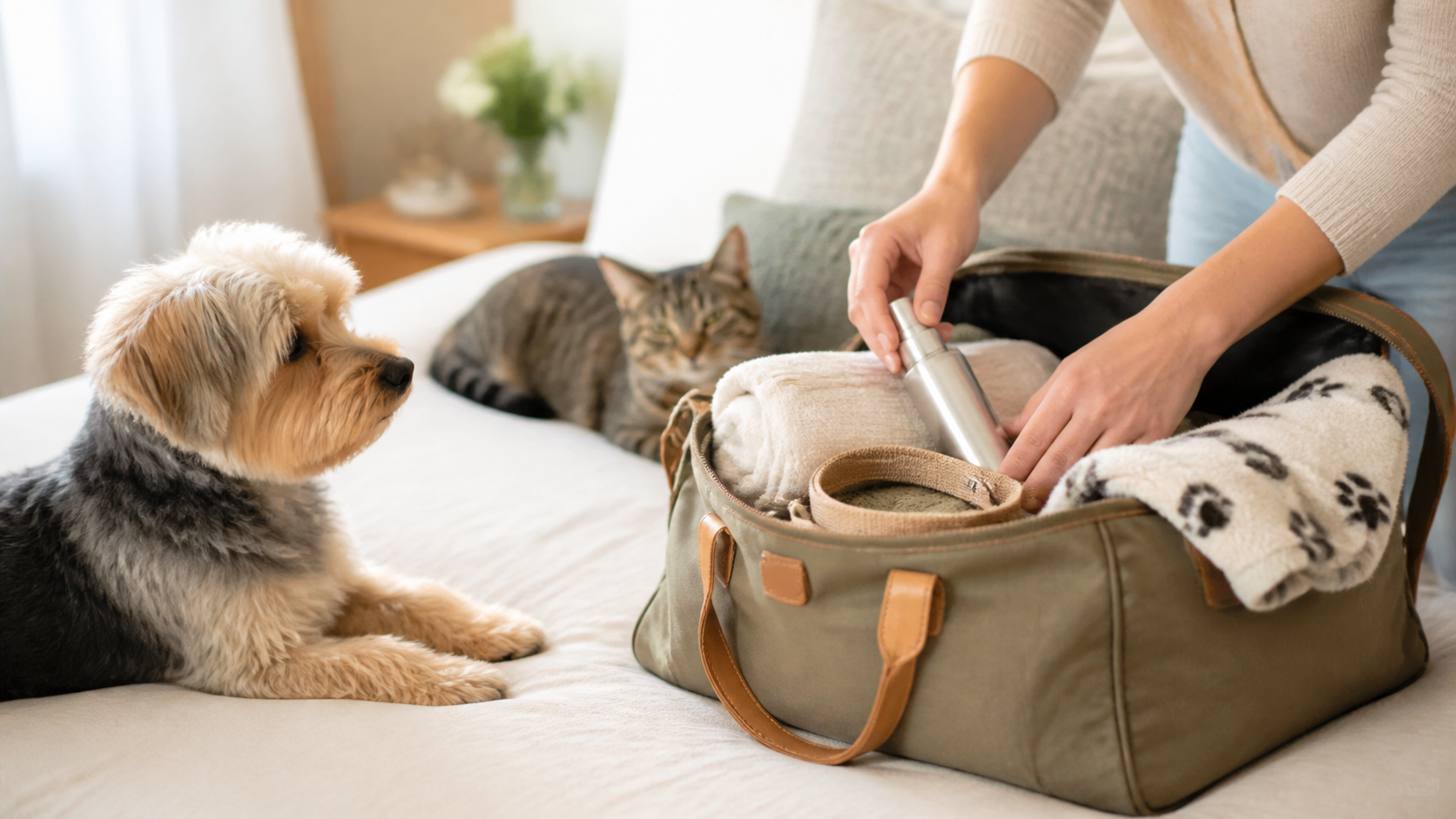 Kit viaggio per cane e gatto con Argento spray For Pet