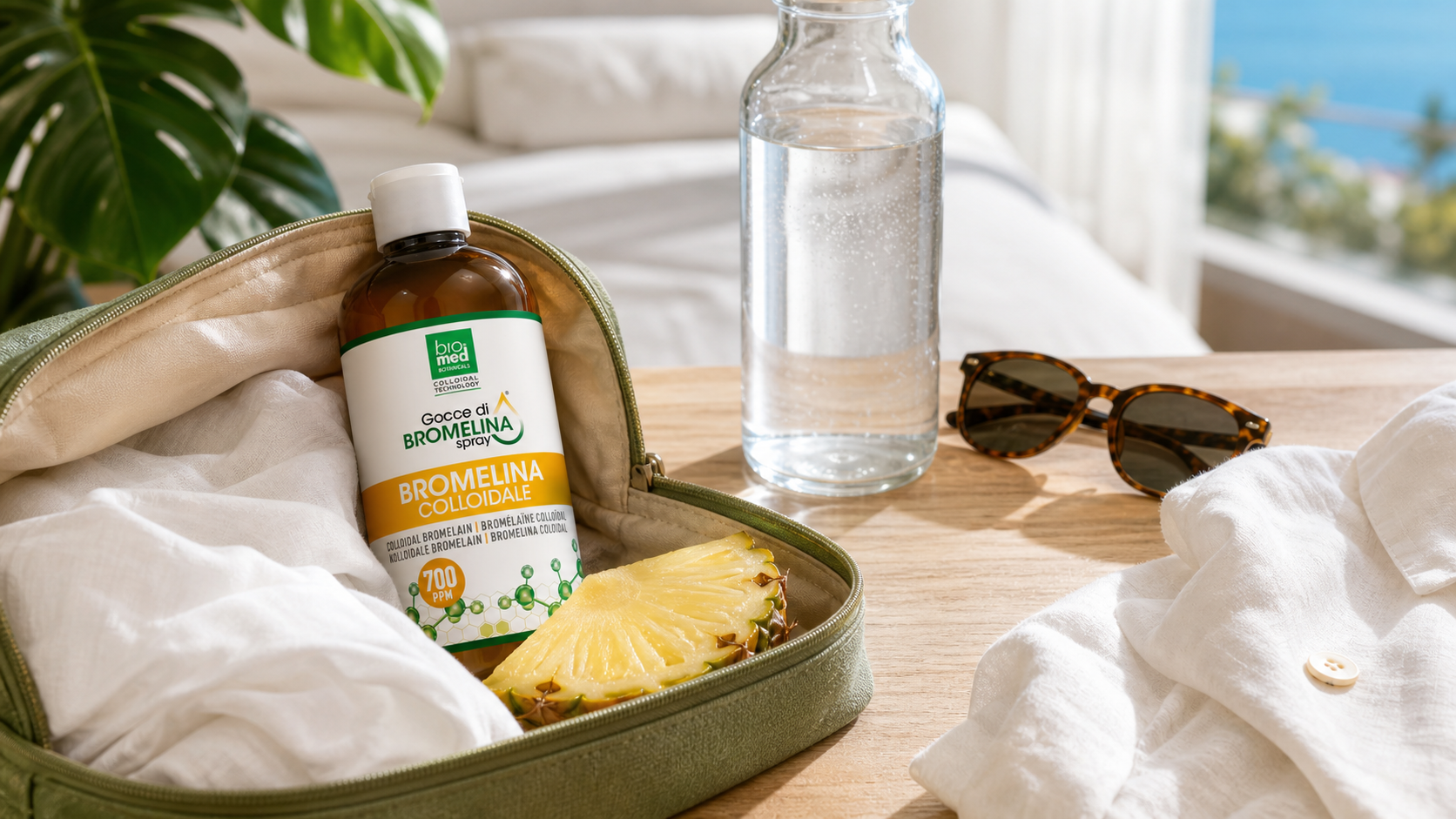 Bromelina Biomed nella routine estiva e viaggio
