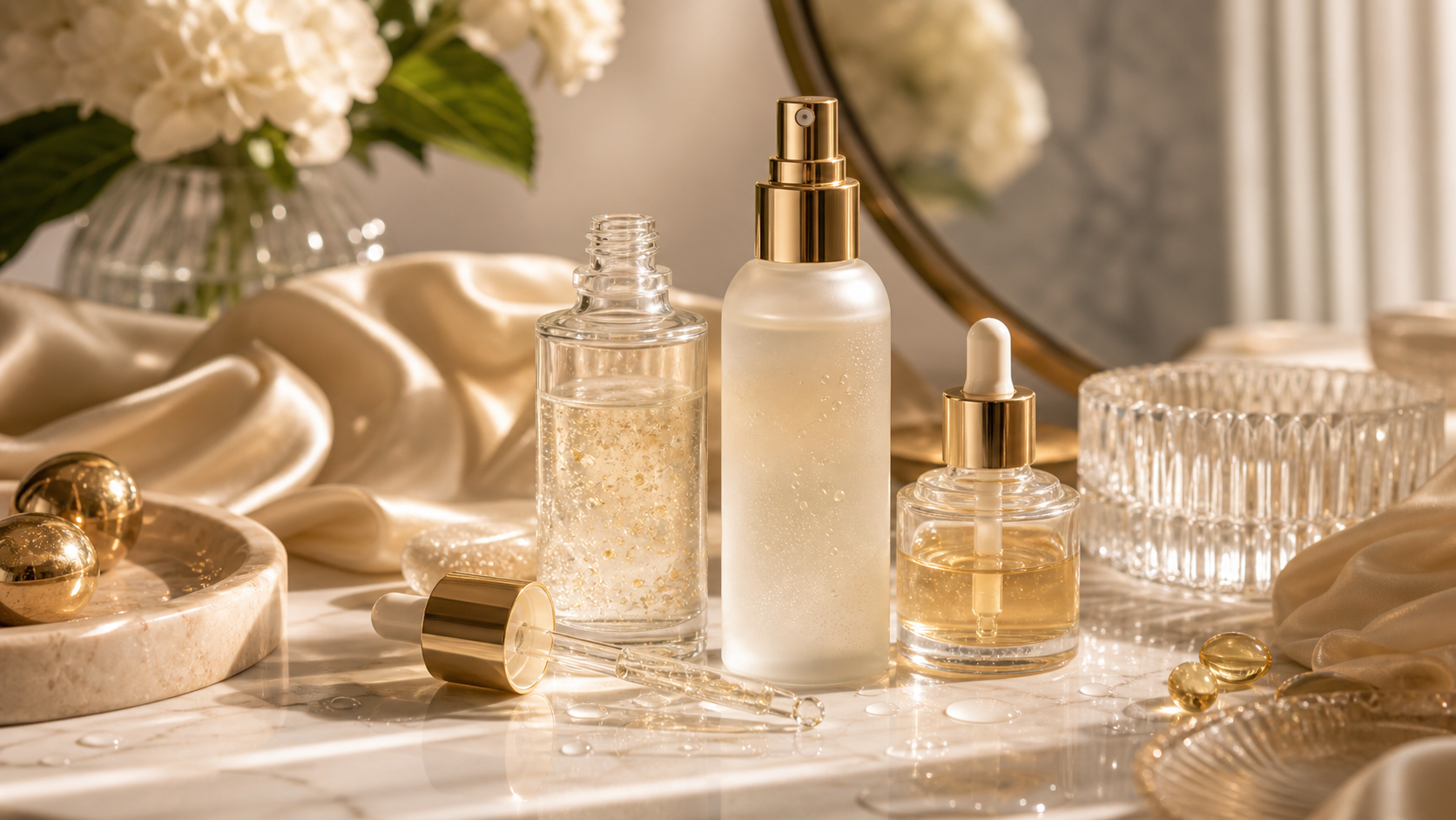 Cosmetica all'Oro Biomed: hub pelle oro purissimo ialuronico e SPF
