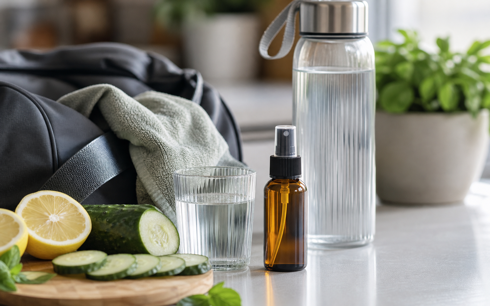 Minerali spray Biomed in una routine di idratazione quotidiana