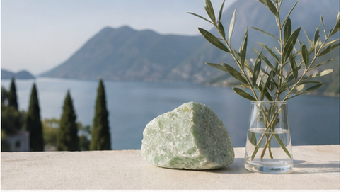Guida Serenity+ e Litio con minerali, botaniche e luce naturale