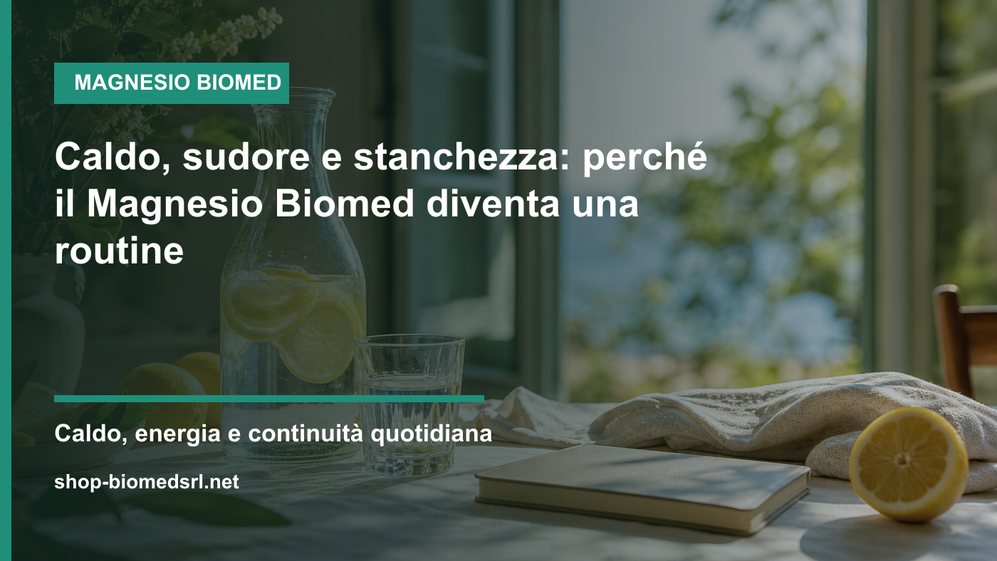 Magnesio Biomed per caldo, sudore e stanchezza estiva