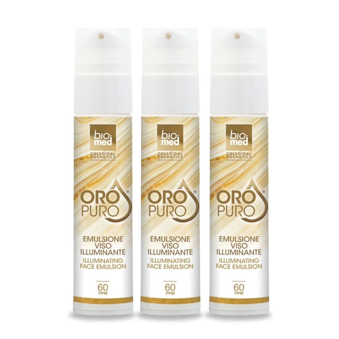 Emulsione viso illuminante all'Oro puro - 50ml - Biomed - Sito Ufficiale