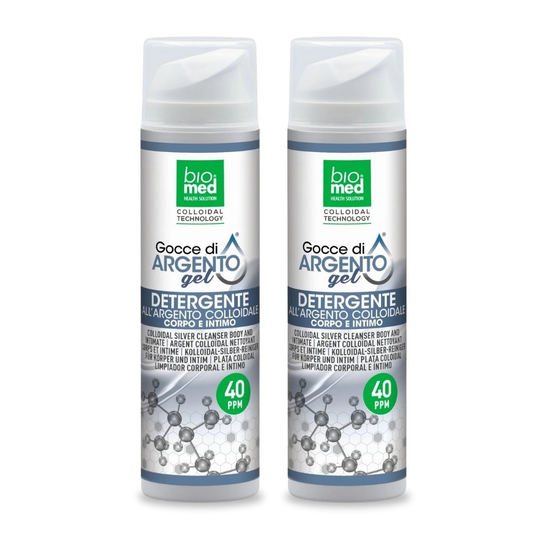 Gel detergente corpo e intimo - Argento attivo - 200 ml - Biomed Colloidali - Sito Ufficiale - Acquista quì i tuoi colloidali Spray