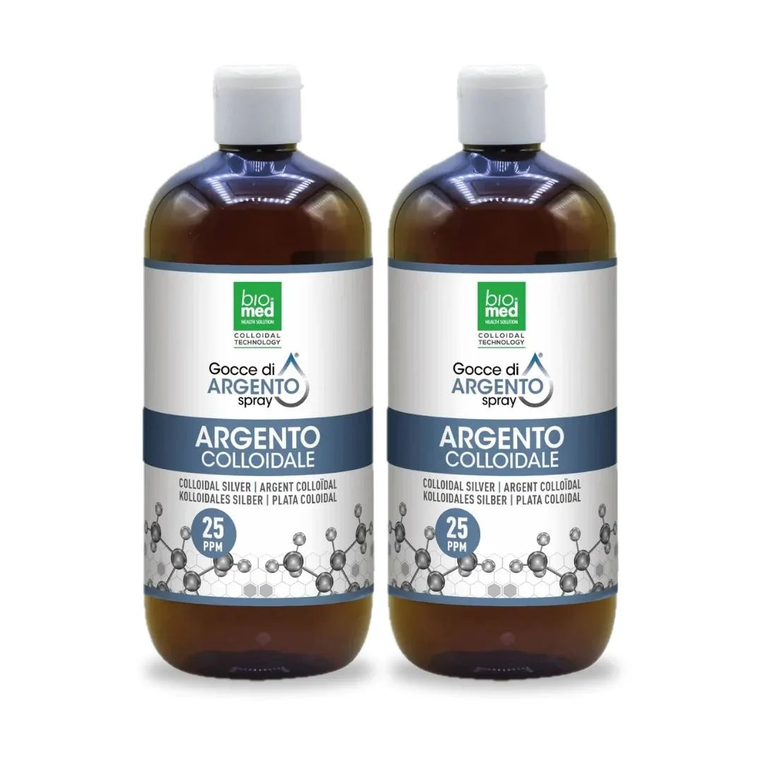 Argento colloidale spray sublinguale 25 ppm - 500 ml - Biomed Colloidali - Sito Ufficiale - Acquista quì i tuoi colloidali Spray