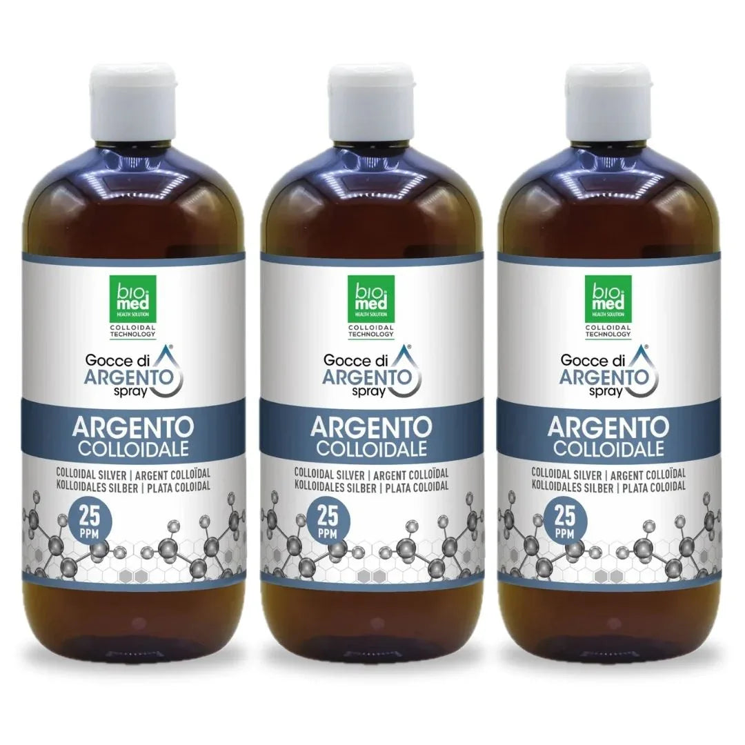 Argento colloidale spray sublinguale 25 ppm - 500 ml - Biomed Colloidali - Sito Ufficiale - Acquista quì i tuoi colloidali Spray