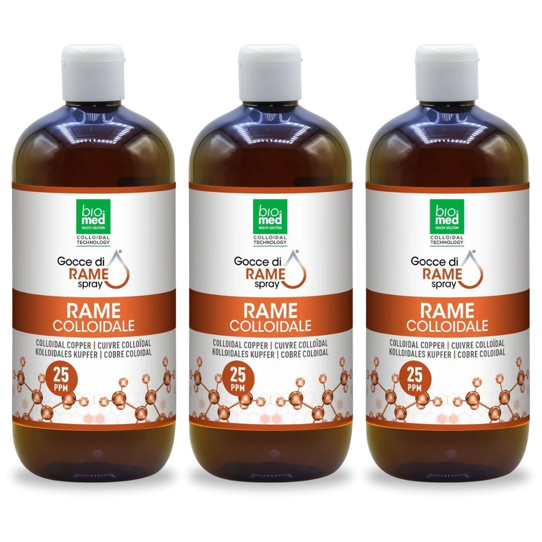 Rame colloidale spray sublinguale 25 ppm - 500 ml - Biomed Colloidali - Sito Ufficiale - Acquista quì i tuoi colloidali Spray