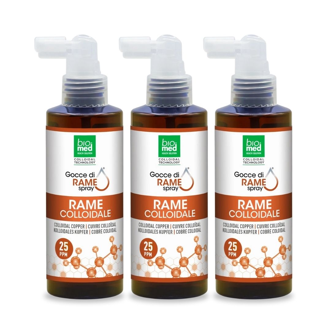 COLLOIDAL COPPER SPRAY ULTRA CONCENTRATE ACTIVE BIOMED - 150 ml. - 25 ppm