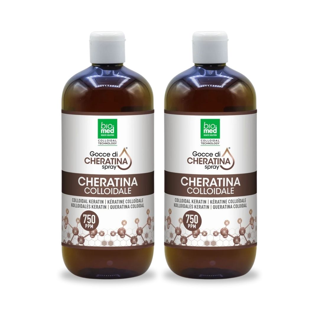 Cheratina colloidale spray sublinguale 750 ppm - 500 ml - Biomed Colloidali - Sito Ufficiale - Acquista quì i tuoi colloidali Spray