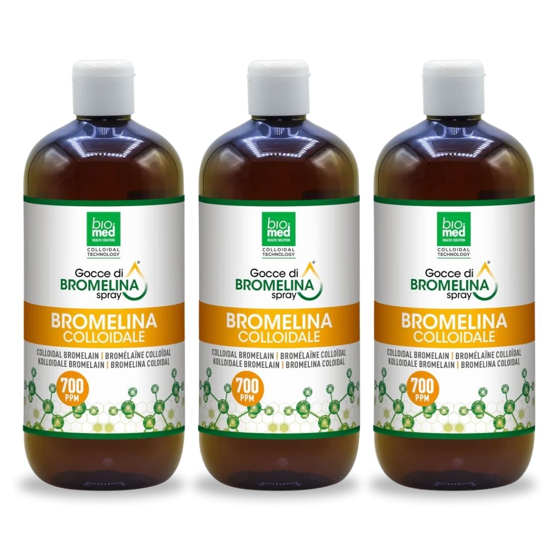SPRAY SUBLINGUAL ACTIVO DE BROMELINA COLOIDAL - BIOMED - 500 ml. - 700 ppm