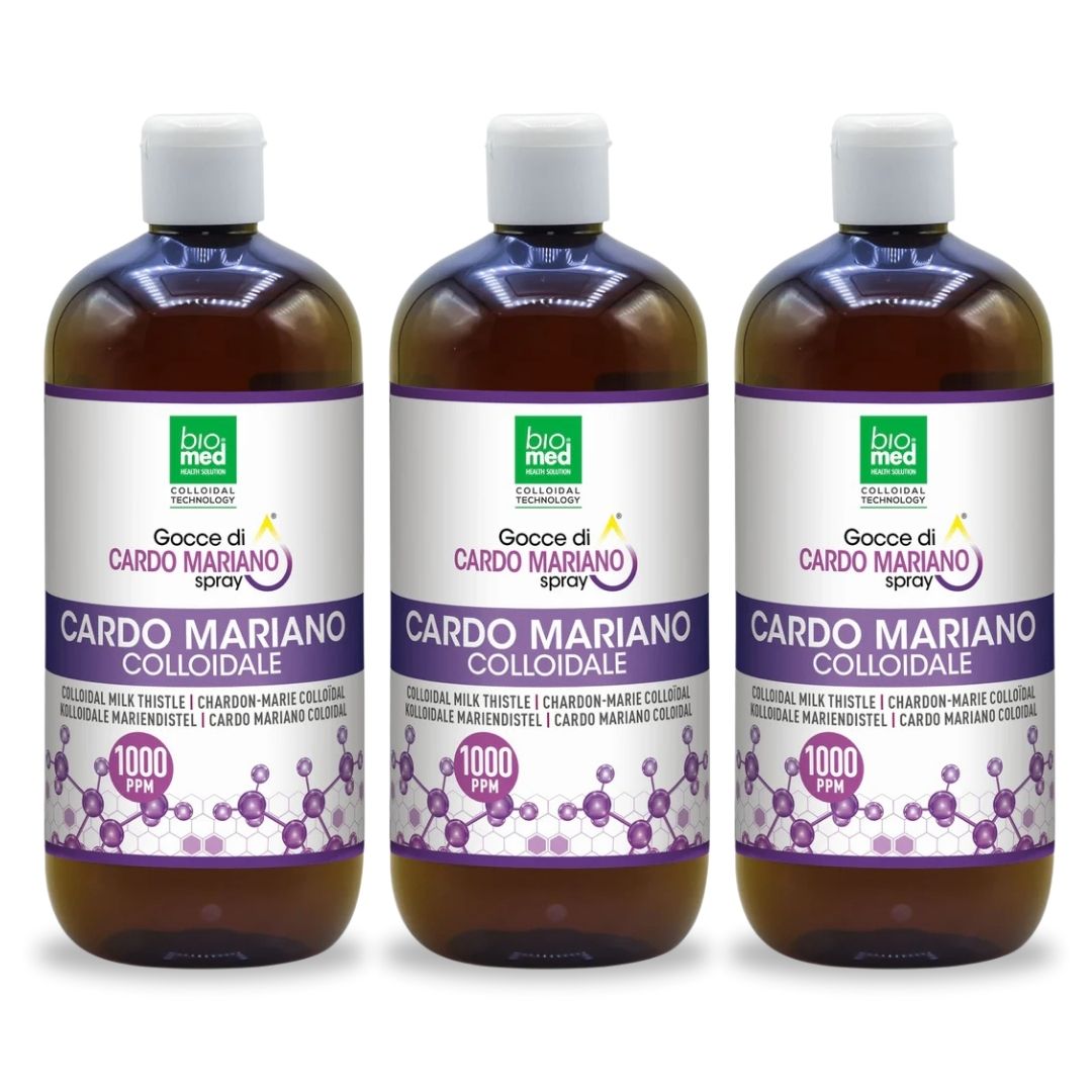 Cardo mariano Biomed 1000 ppm: tre flaconi da 500 ml