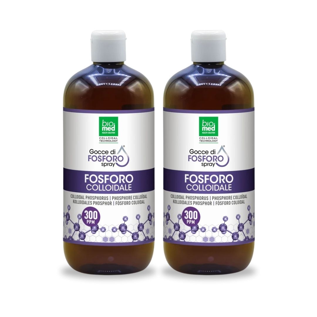 Fosforo colloidale spray sublinguale 300 ppm - 500 ml - Biomed Colloidali - Sito Ufficiale - Acquista quì i tuoi colloidali Spray