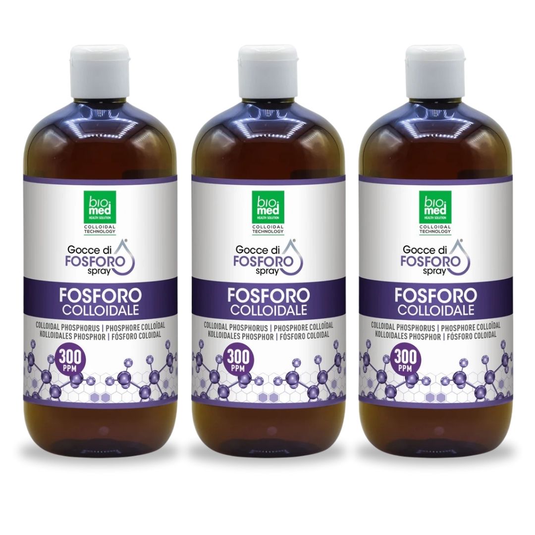 Fosforo colloidale spray sublinguale 300 ppm - 500 ml - Biomed Colloidali - Sito Ufficiale - Acquista quì i tuoi colloidali Spray