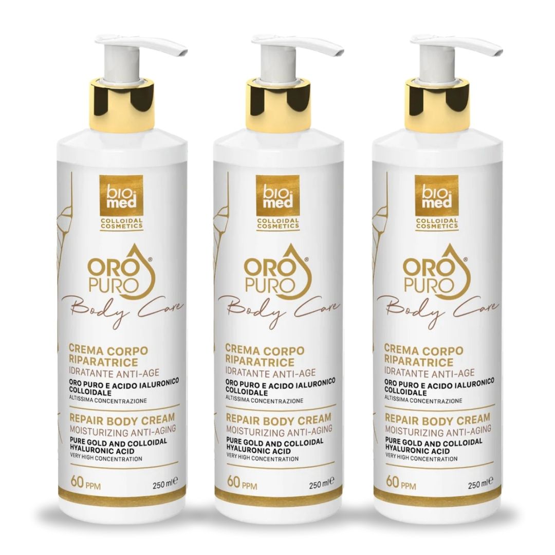 Crema Corpo Riparatrice all'Oro e Ialuronico 250 ml – La Tua Pelle, il Tuo Capolavoro