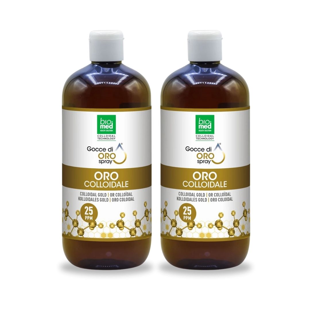 Oro colloidale spray sublinguale 25 ppm - 500 ml - Biomed Colloidali - Sito Ufficiale - Acquista quì i tuoi colloidali Spray