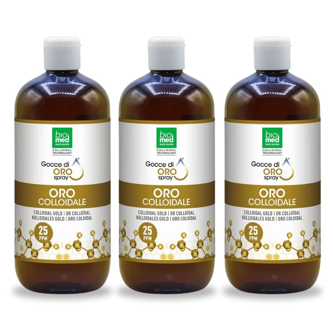 Oro colloidale spray sublinguale 25 ppm - 500 ml - Biomed Colloidali - Sito Ufficiale - Acquista quì i tuoi colloidali Spray