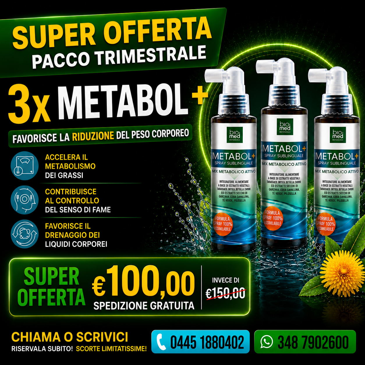 METABOL+ Spray Sublinguale 100 ml