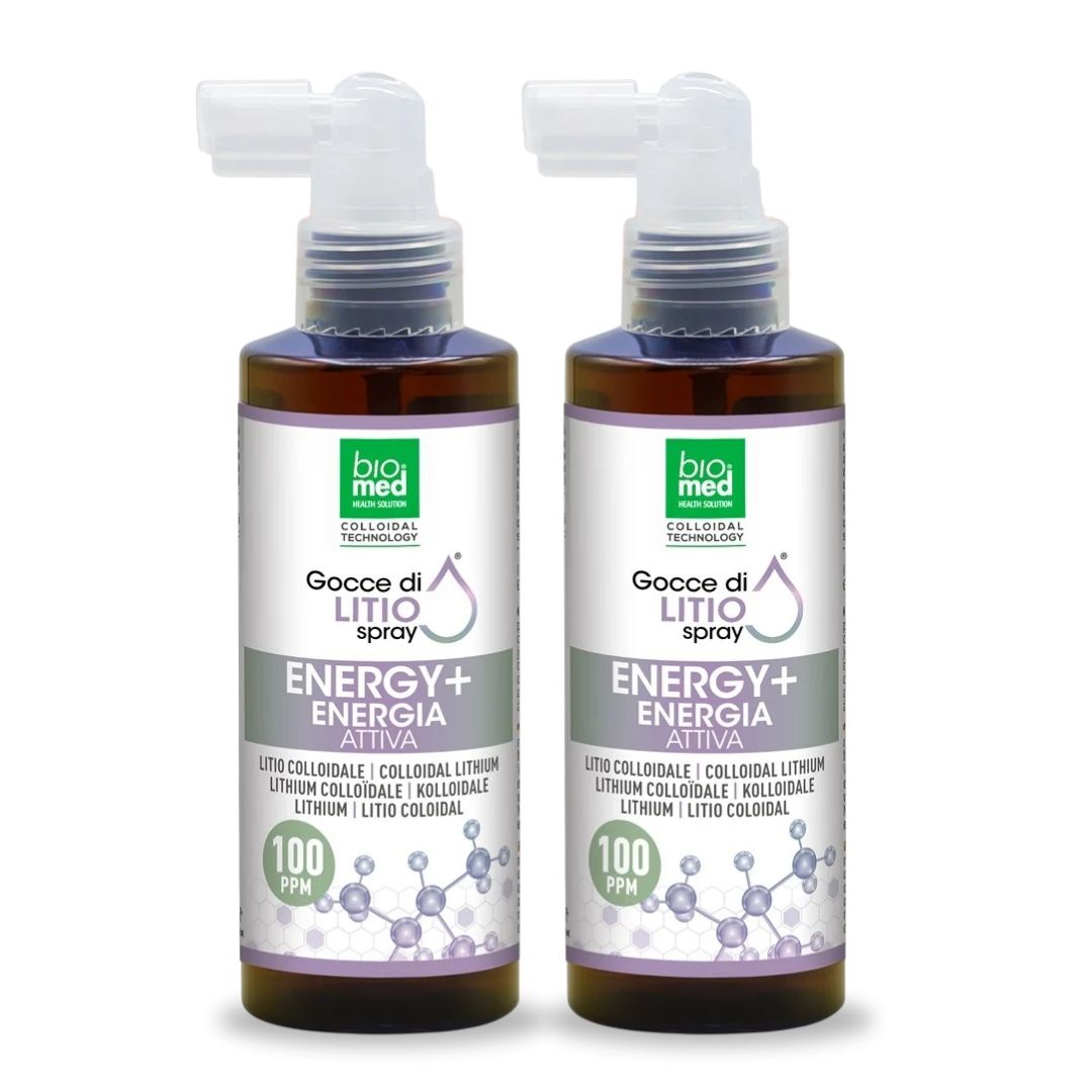 ENERGY+ SERENITY+ Litio Colloidale Spray: Energia Positiva, Lucidità Mentale e Umore Sereno - 100ml