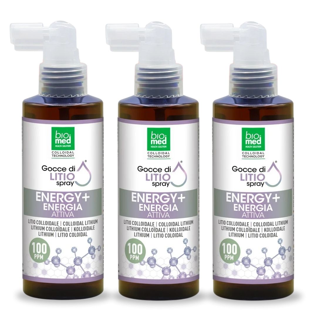 ENERGY+ SERENITY+ Litio Colloidale Spray: Energia Positiva, Lucidità Mentale e Umore Sereno - 100ml