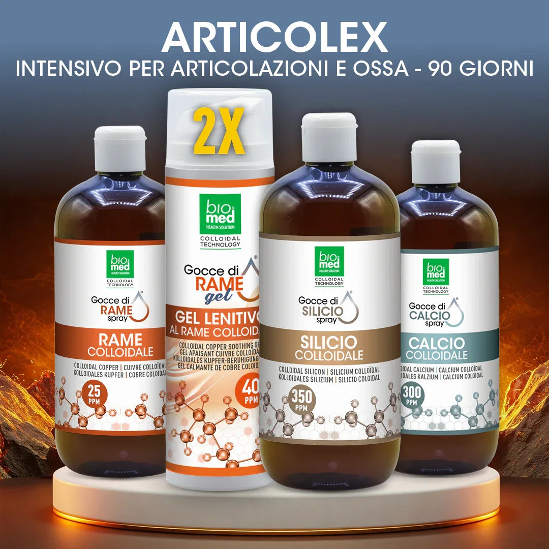 Articolazioni forti Ultra – cofanetto intensivo per articolazioni e ossa - 90 giorni - Biomed Colloidali - Sito Ufficiale - Acquista quì i tuoi colloidali Spray