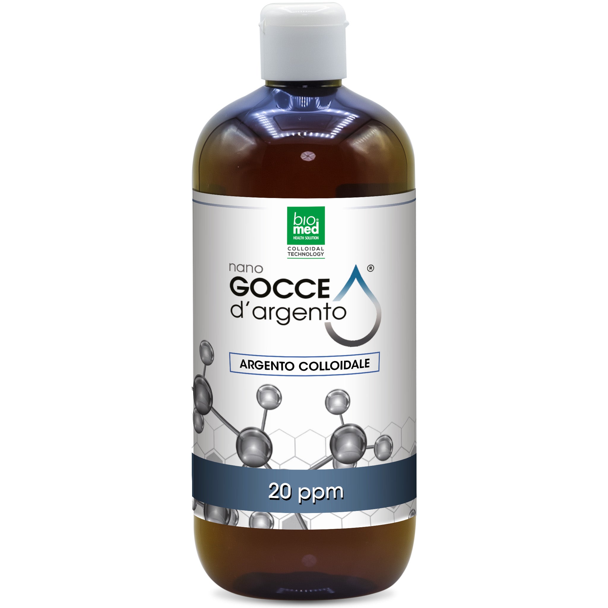 Argento colloidale Attivo biomed - Nano Gocce - 500ml - 20ppm