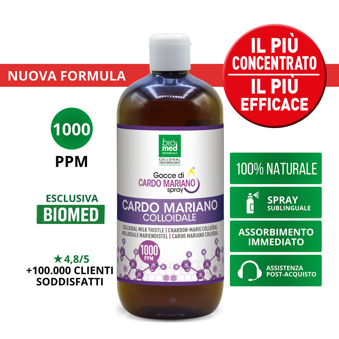 CARDO MARIANO COLLOIDALE SPRAY SUBLINGUALE BIOMED 1000 ppm - 150/500 ml - Biomed Colloidali - Sito Ufficiale - Acquista quì i tuoi colloidali Spray