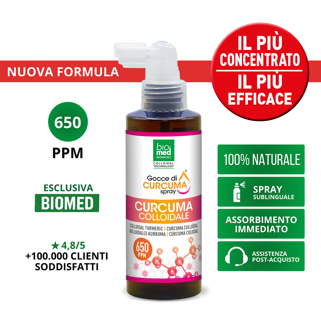 CURCUMA COLLOIDALE SPRAY SUBLINGUALE BIOMED 650 ppm - 150 ml