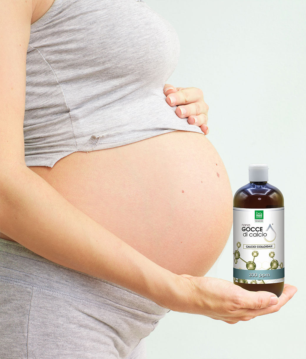 È indicato anche per le donne in gravidanza il CALCIO COLLOIDALE - Integratore Colloidale Puro Spray - Nano Gocce BIOMED 300 ppm