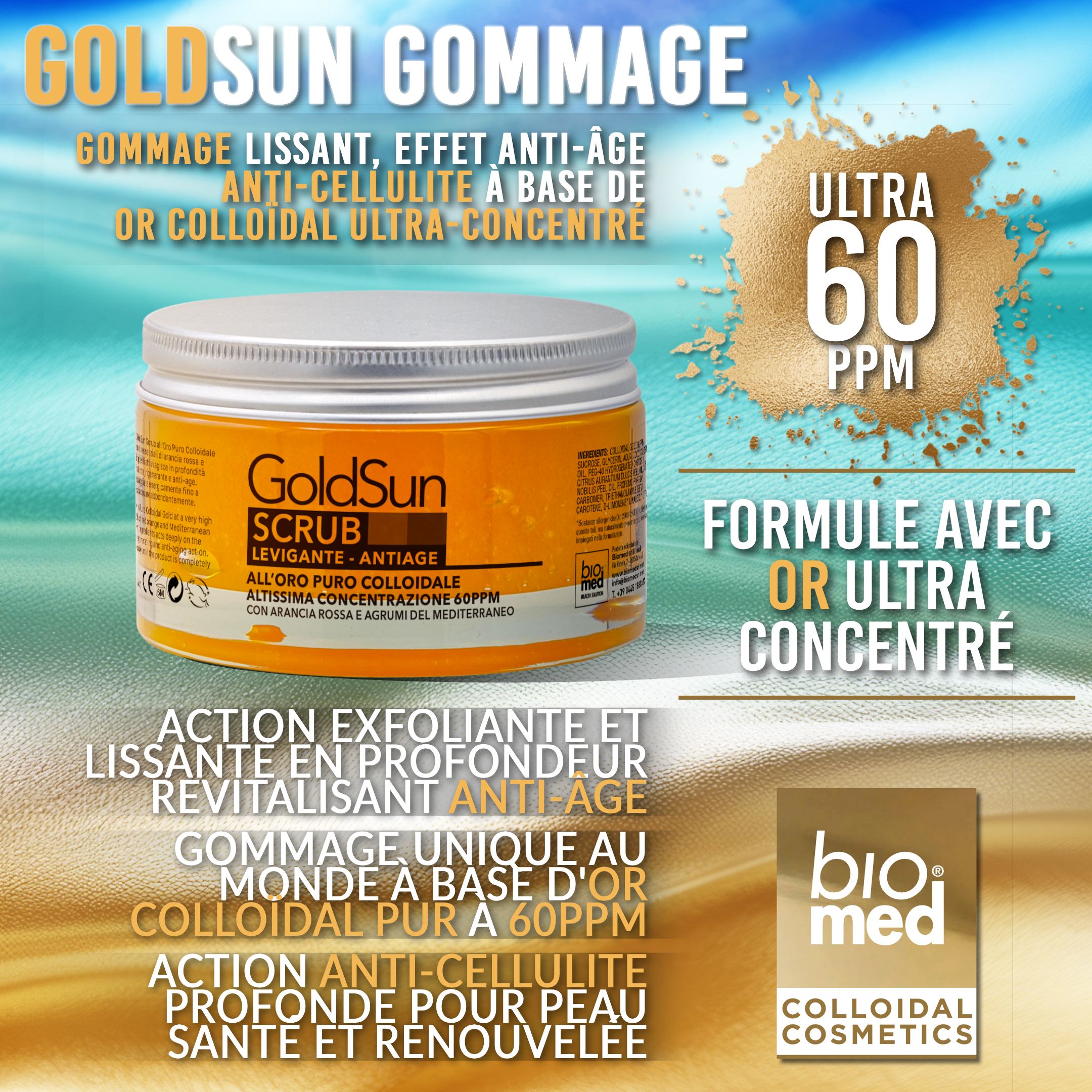 GOLDSUN GOMMAGE LISSANT BIOMED - ANTICELLULITE, ANTI-ÂGE 200ML