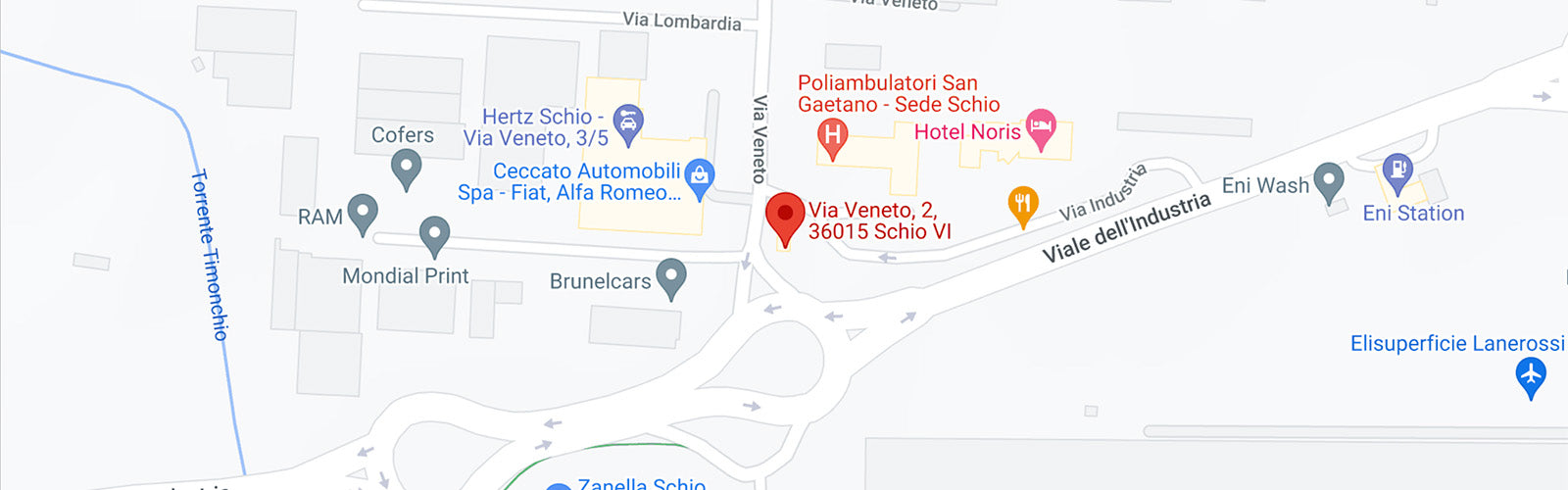 La sede operativa di Biomed Srl, via Veneto 2 36015 Schio Vicenza Italy