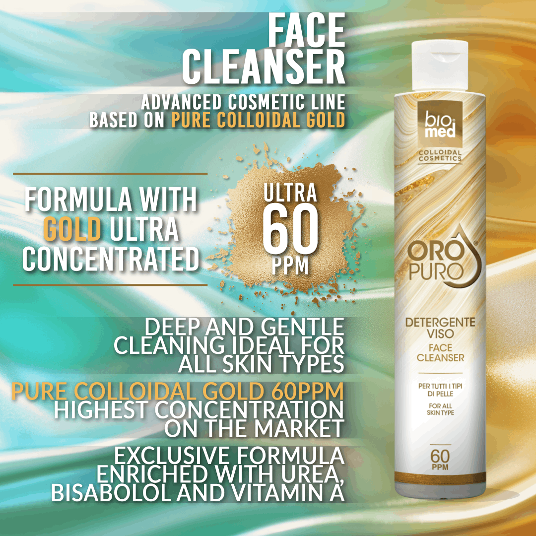 PURE COLLOIDAL GOLD FACIAL CLEANSER 60PPM - BIOMED 250ML