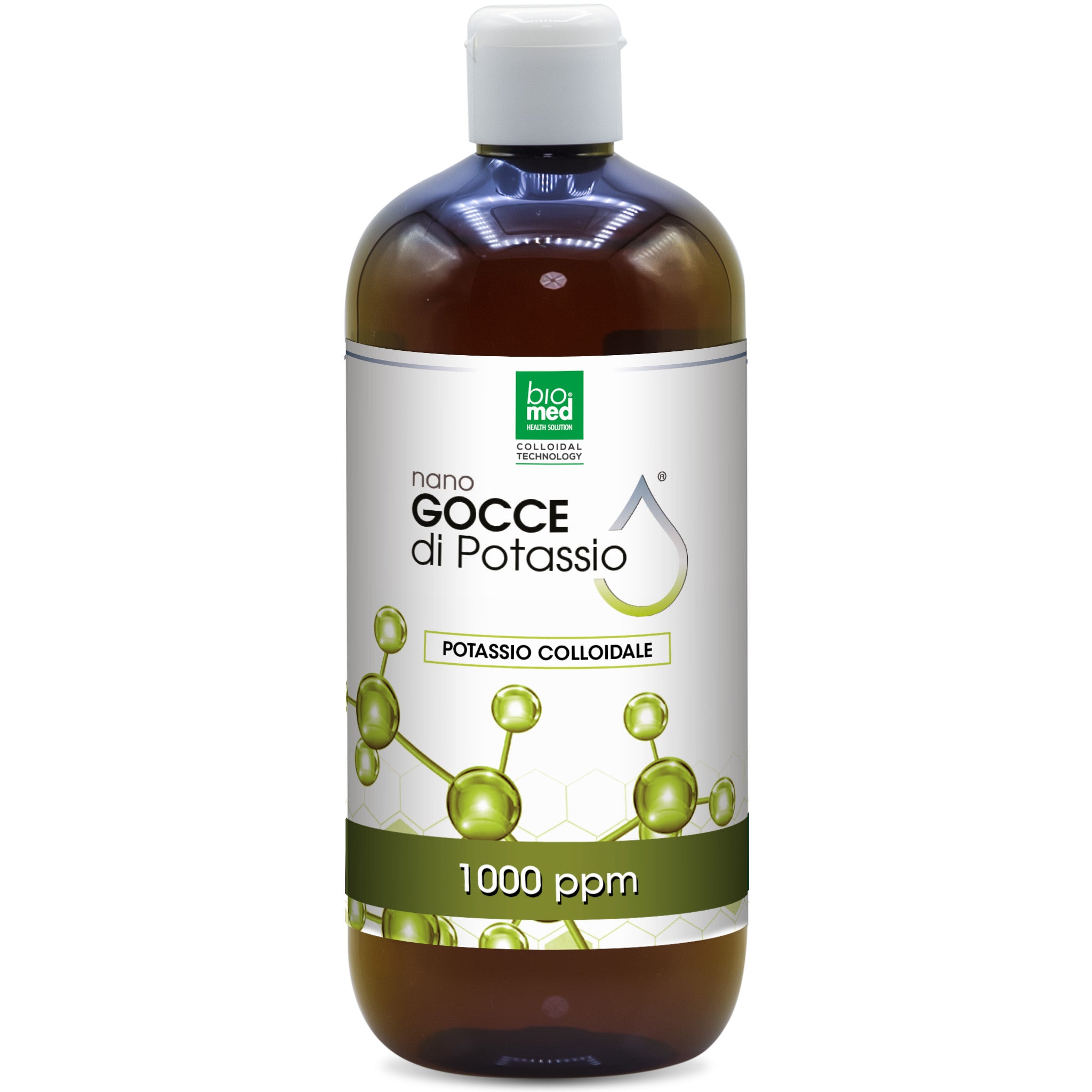 Potassio colloidale Attivo biomed - Nano Gocce - 500ml - 1000ppm