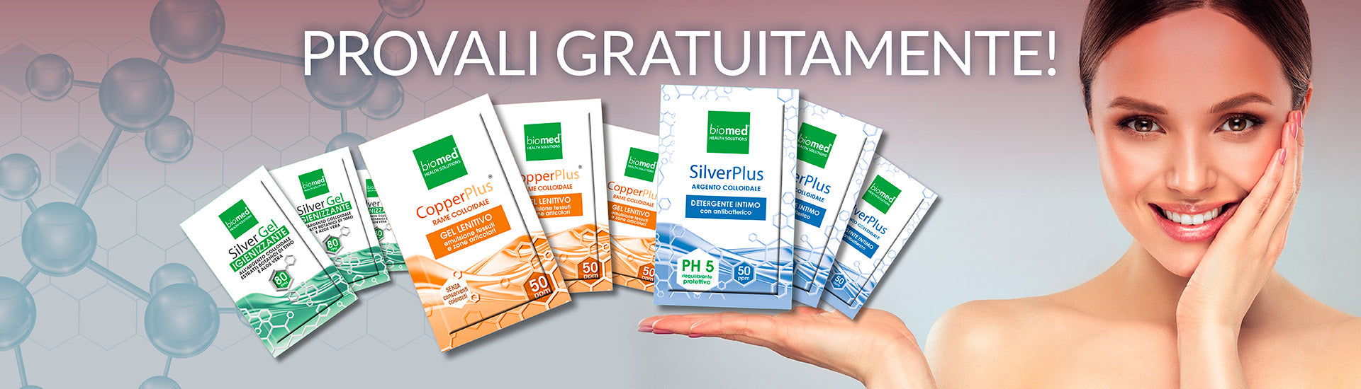 Prova gratuitamente il Kit Campione Esclusivo Gel Colloidali Biomed – 9 Bustine Omaggio acquista senza impegno