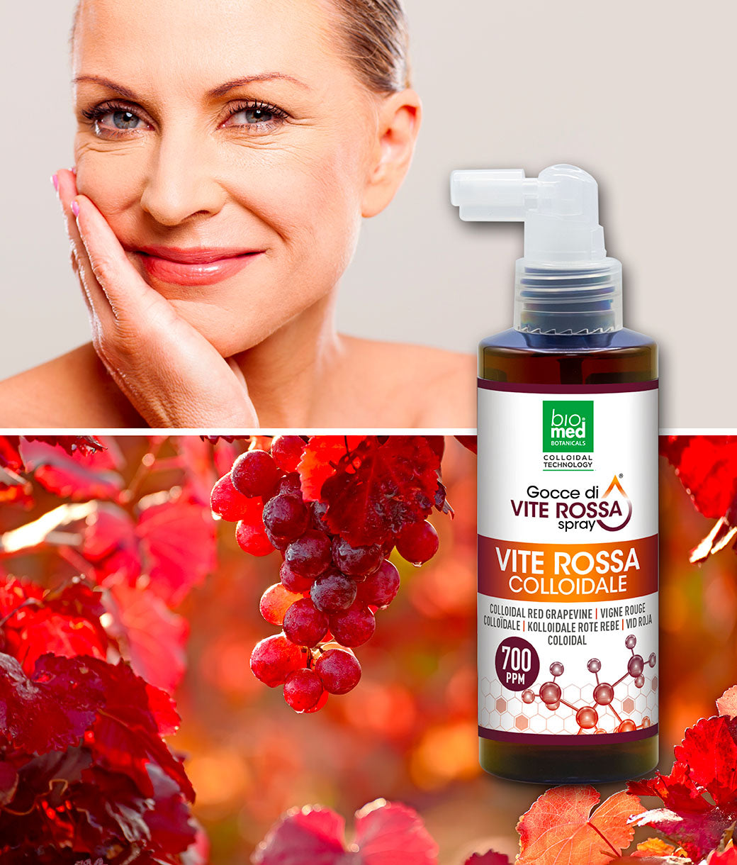 RINGIOVANISCI CON VITE ROSSA SPRAY! VITE ROSSA COLLOIDALE SPRAY ULTRA-CONCENTRATA - BIOMED 700PPM