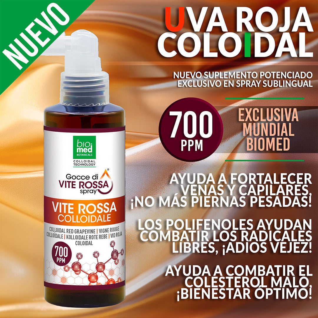 SPRAY COLLOIDAL DE UVA ROJA ULTRA-CONCENTRADO - BIOMED 700PPM 150ml