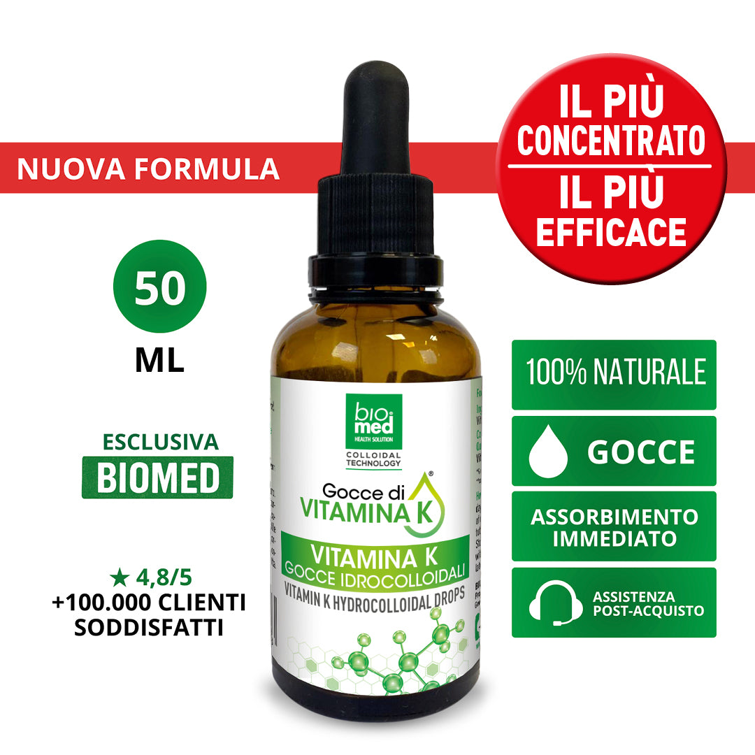 VITAMINA K2 IDROCOLLOIDALE GOCCE SUBLINGUALI BIOMED - 50 ml