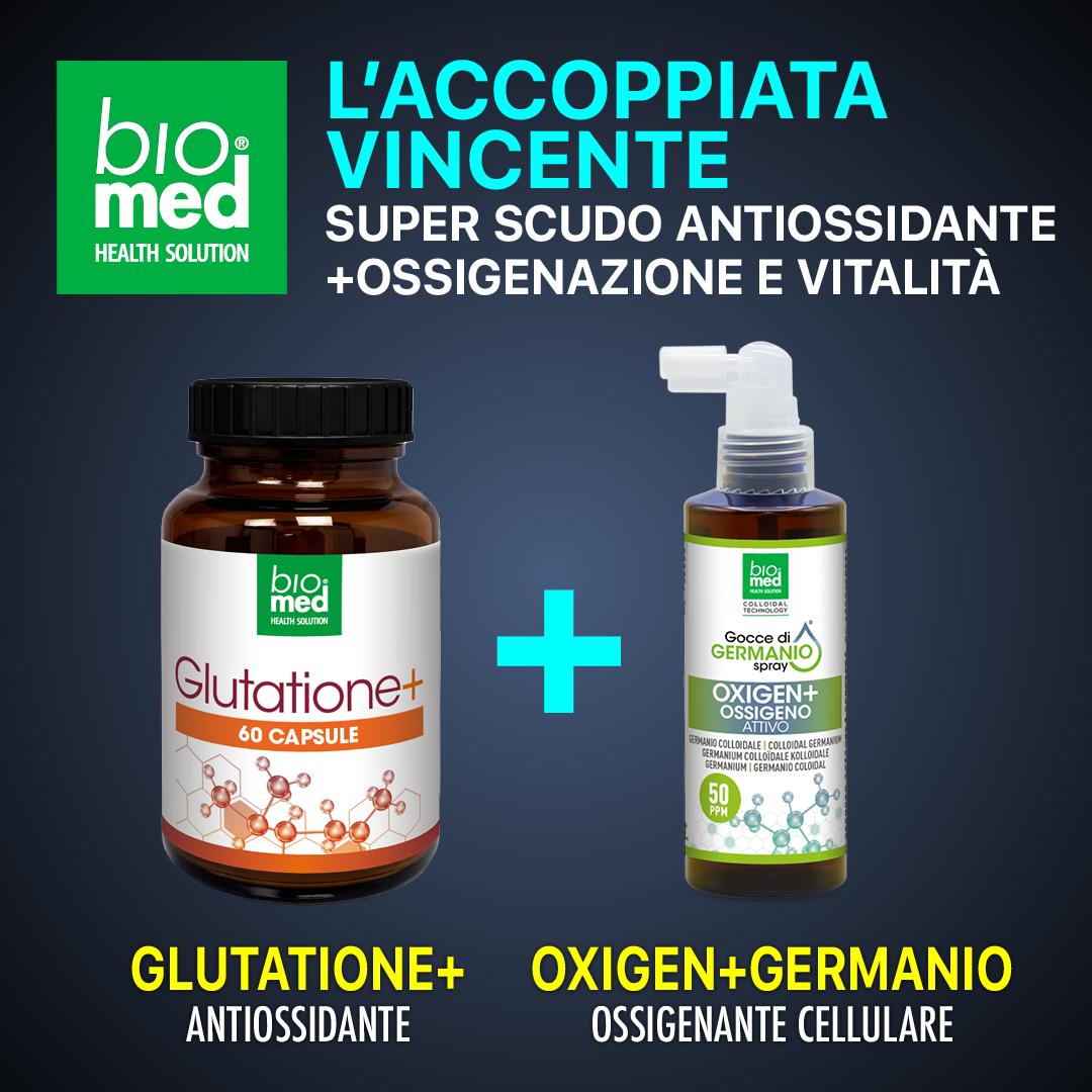 Glutatione+ + Oxigen+ Biomed | Protocollo Antiossidante Totale - Biomed Colloidali - Sito Ufficiale - Acquista quì i tuoi colloidali Spray