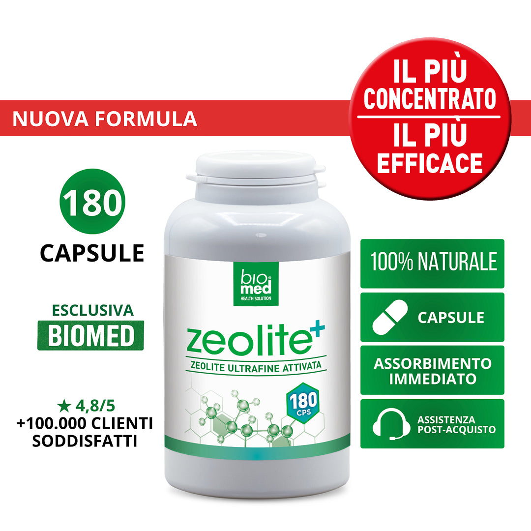 ZEOLITE+ ULTRAFINA ATTIVATA - BIOMED - 180 CAPSULE