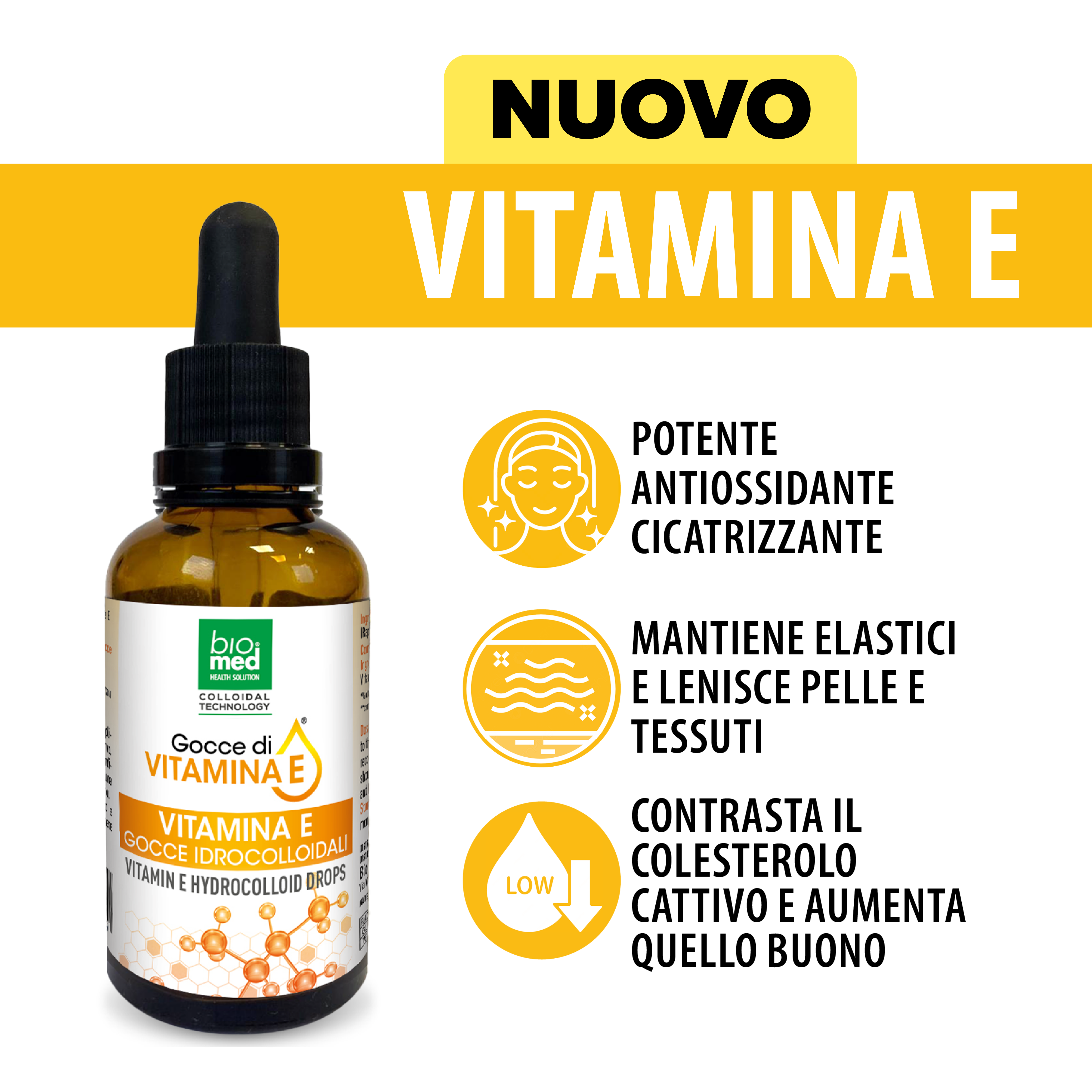 Vitamina E attiva sublinguale e topica ultra-concentrata - 50ml - Biomed Colloidali - Sito Ufficiale - Acquista quì i tuoi colloidali Spray