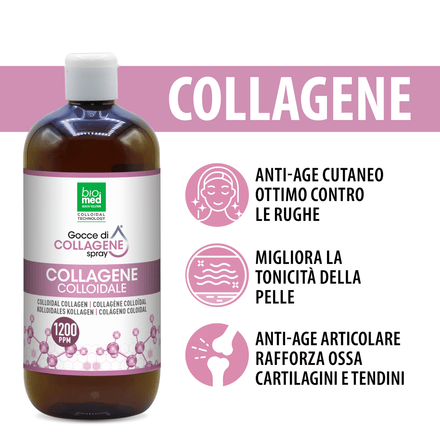 BIOMED ACTIVE SPRAY SUBLINGUAL GOUTTES DE COLLAGÈNE COLLOÏDAL - 500 ml. - 1200 ppm