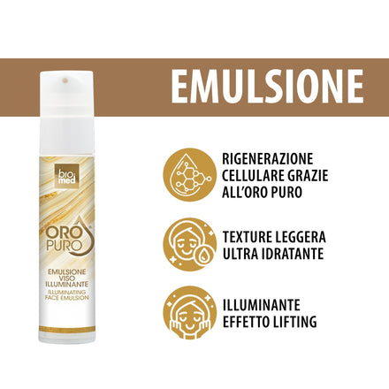 Emulsão facial iluminadora Pure Gold - 50ml