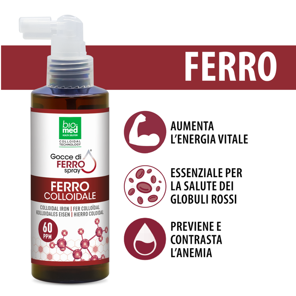 Ferro colloidale spray sublinguale 60 ppm - 150 ml
