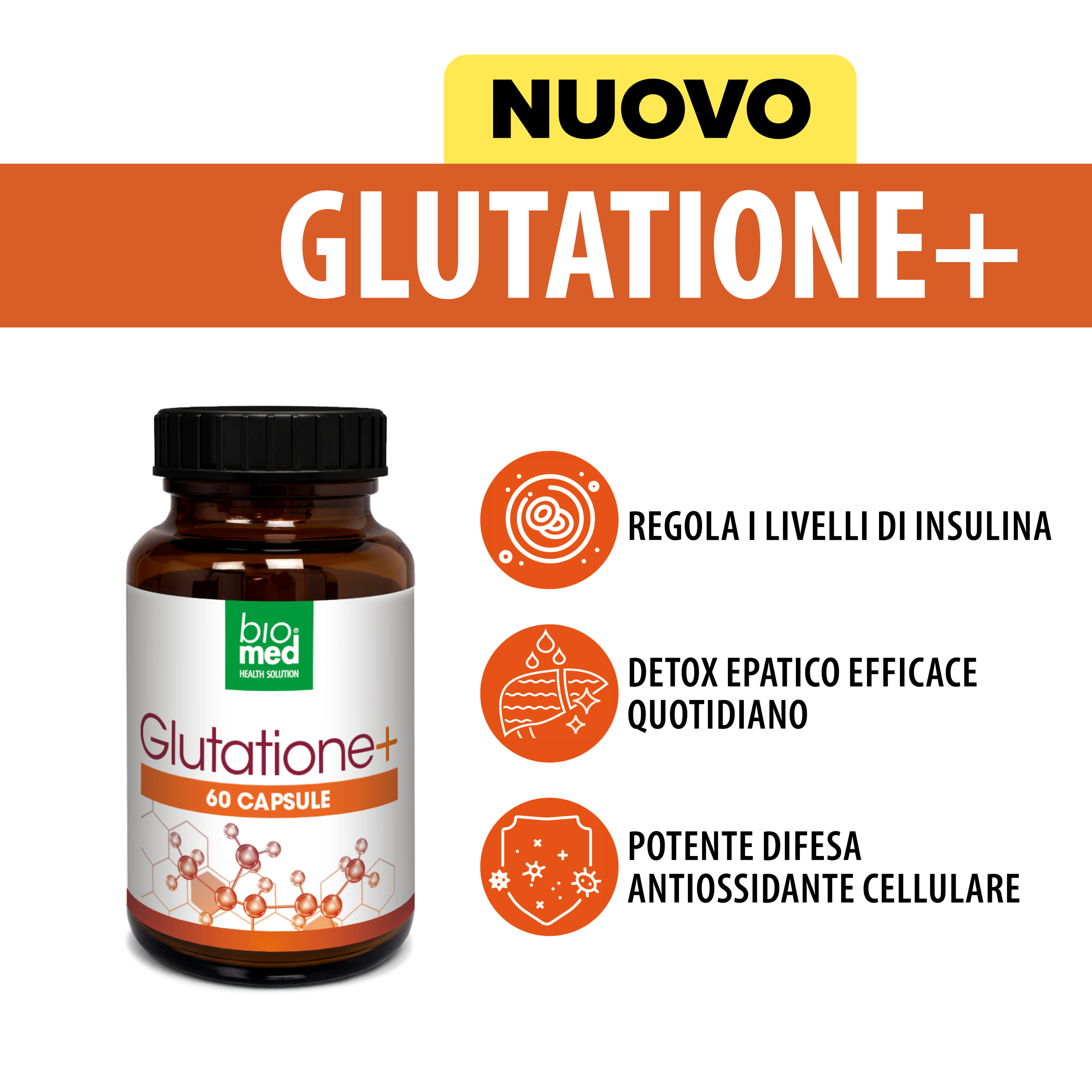 Glutatione+ Biomed 60 Capsule - Biomed Colloidali - Sito Ufficiale - Acquista quì i tuoi colloidali Spray